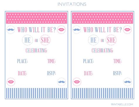 Download These Cute Free Gender Reveal Printables Catch My Party