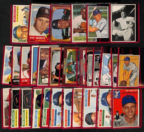 Lot Detail Lot Of 29 1952 1956 Bowman And Topps Baseball Cards W