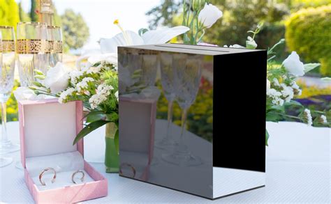 Amazon Black Acrylic Wedding Card Box Large DIY Card Box Blank No