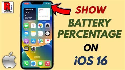 How To Show Battery Percentage On Ios 16 Youtube