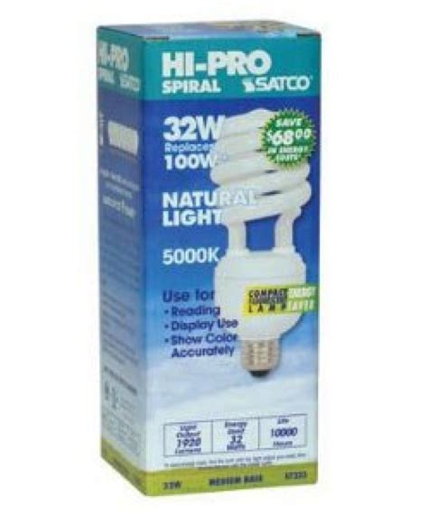 Satco S7333 Satco 32 Watt 120 Volt T4 Spiral E26 Medium Base Professional Series Hi Pro Eco