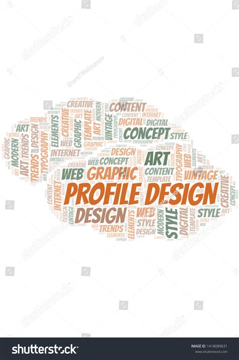 Profile Design Word Cloud Wordcloud Made With Royalty Free Stock