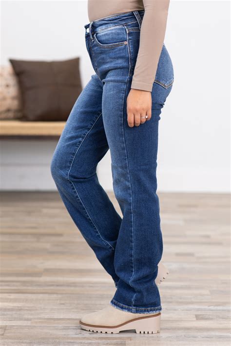 Judy Blue Thermal Insulated Straight Leg Jeans · Filly Flair