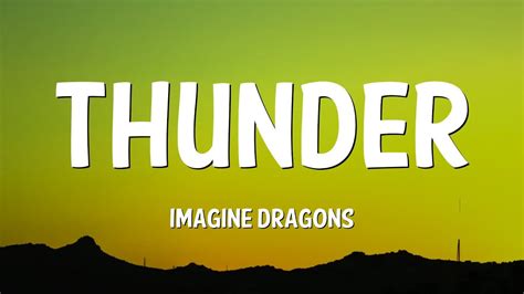 Imagine Dragons Thunder Lyrics Youtube