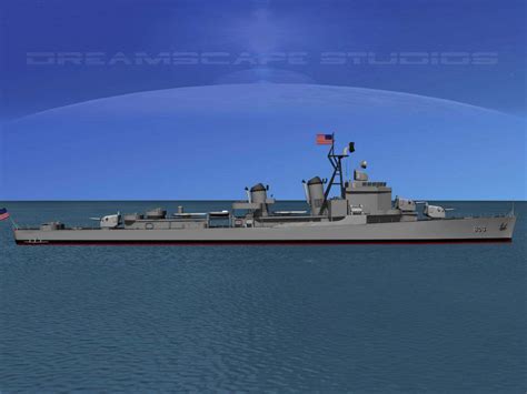 Gearing Class Destroyer DDR-806 USS Higbee 3D Model by Dreamscape Studios