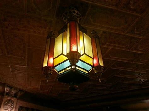 Antique Stained Glass Light Fixture