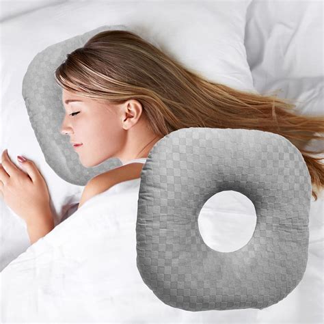 Wuronsa Ear Piercing Pillow For Side Sleepers With An Ear Hole For Cnh