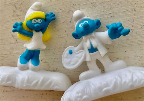 Smurf Cake Toppers Etsy