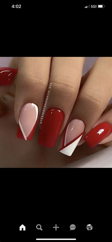 Pin By Cristina Toro V Squez On Dise O De U As Red Nails Trendy