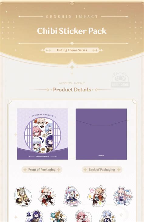 Genshin Impact Outing Theme Series: Chibi Character Sticker Pack