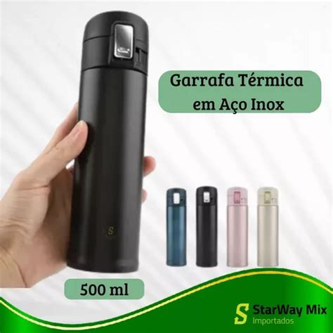 Garrafa T Rmica Ml A O Inox Squeeze Academia Tampa R Em S O