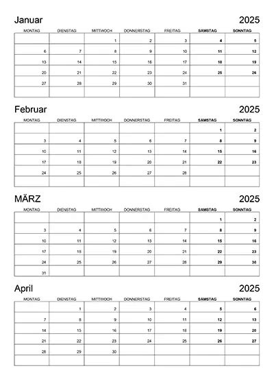 Kalender Januar Februar M Rz April Kalender Su