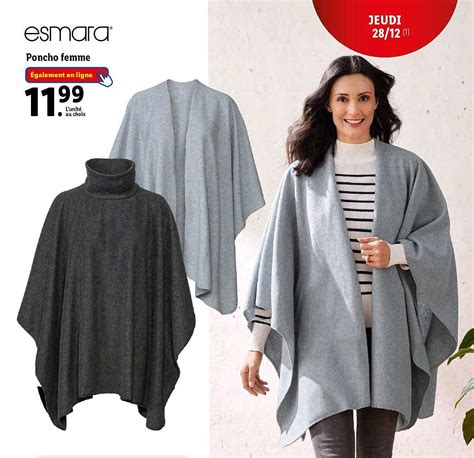 Promo Poncho Femme Esmara Chez Lidl ICatalogue Fr