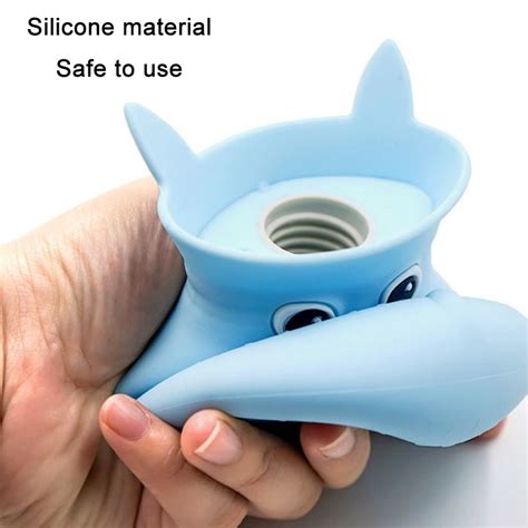 Cartoon Cats Silicone Explosion Proof Water Filled Hot Water Bags Blue Alexnld