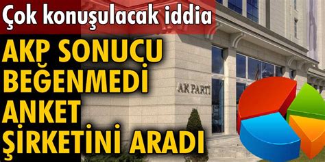 Çok konuşulacak iddia AKP sonucu beğenmedi anket şirketini aradı