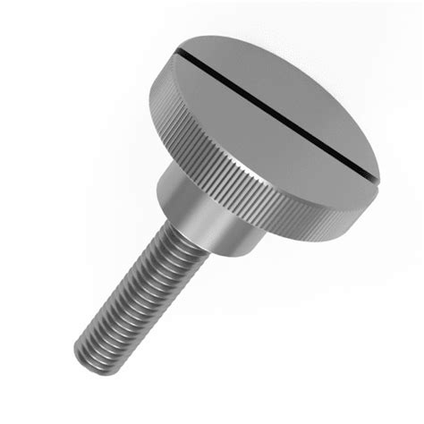 M6 X 16mm Slotted Knurled Thumb Screw Din 465 A1 Stainless Steel Vital Parts