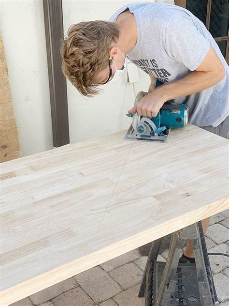 How To Whitewash Butcher Block Desk Jenna Sue Design Butcher Block