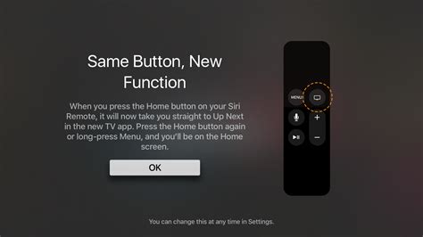 How to change the behavior of the Home button on your Apple TV remote