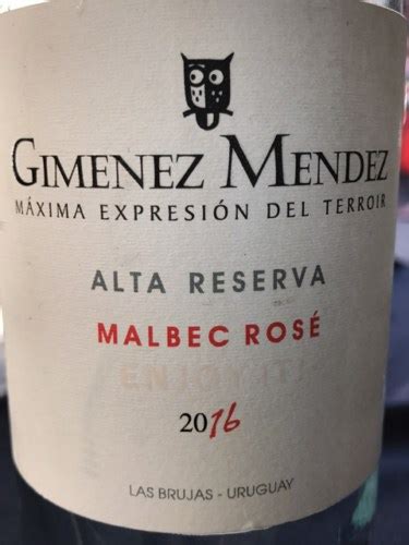 2017 Gimenez Mendez Alta Reserva Malbec Rosé Vivino