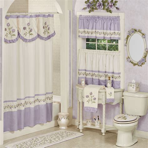 Bathroom Curtain Sets For Showers And Windows - 15-Pc. Victoria Shower ...