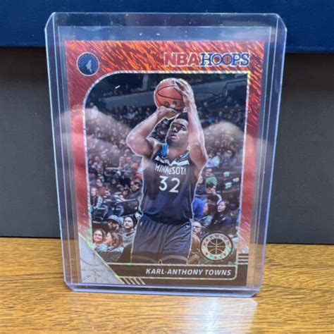 2019 20 Panini NBA Hoops Premium Stock KARL ANTHONY TOWNS 111 Red