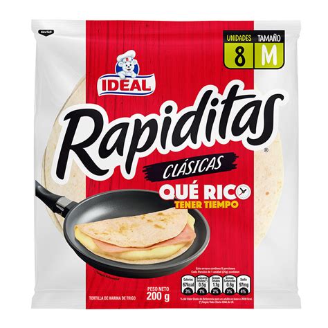 Tortillas Rapiditas Ideal 8 Unid 200 G A Domicilio Ayf Market Gourmet