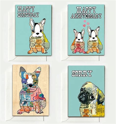 Items Similar To 8 Cute Vintage Boston Terrier Cards On Etsy