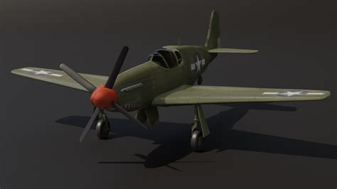 3D North American P 51B Mustang TurboSquid 1884950