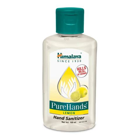 Himalaya Purehands Hand Sanitizer 100ml Lemon Kills 999 Of Germs