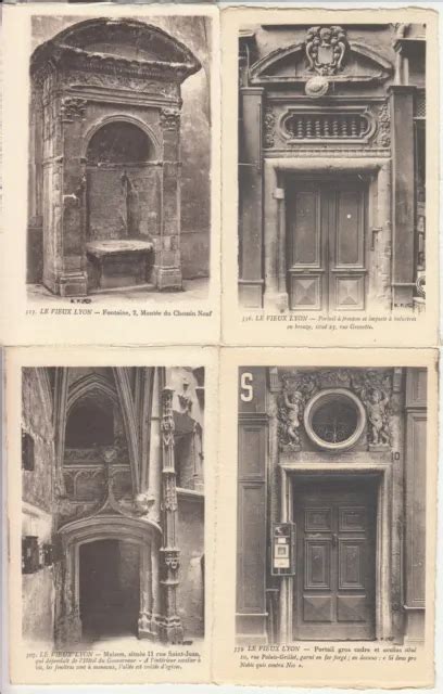 LOT DE 4 Cartes Postales Anciennes Old Postcards LYON VIEUX LYON 6 EUR