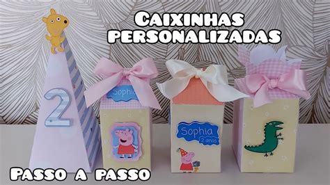 Como Fazer Caixinhas Personalizadas Para Festa Tema Peppa Pig Passo A