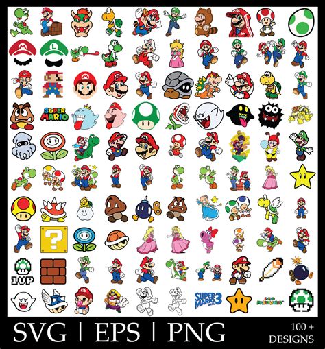 Super Mario Svg Mario Svg Files For Cricut Mario Svg Bundle Mario