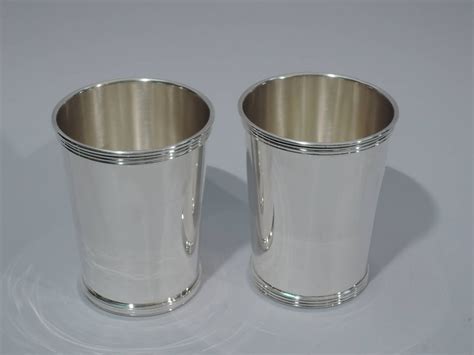 Set Of Eight American Sterling Silver Mint Julep Cups By International