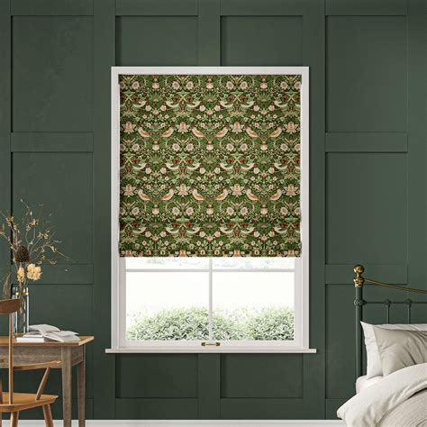 William Morris Strawberry Thief Velvet Made To Measure Roman Blind