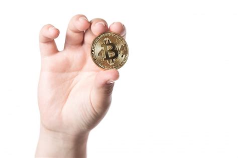 Premium Photo Female Hand Holding Bitcoin Symbol Of Crypto Currency