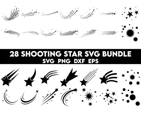 Shooting Stars Svg Bundle Shooting Star Svg Sparkle Svg Stars