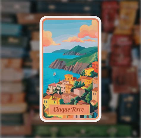 Cinque Terre Sticker Travel Sticker Travel Gift Travel Journal Sticker