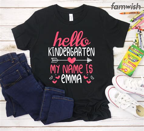 Personalized Kindergarten Shirt Hello Kindergarten T Shirt Back To