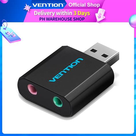 Vention External Usb Aux Mic Adapter Stereo Audio Sound Card 3 5Mm For