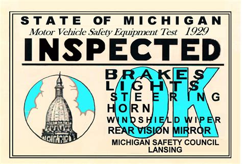 Michigan Bob Hoyts Classic Inspection Stickers Add A Final Touch To