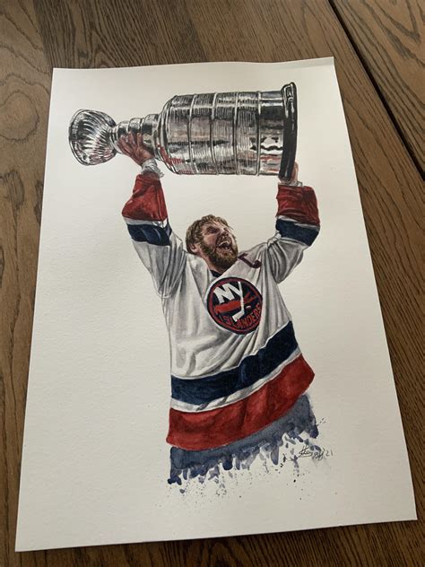 As Requested By My Islanders Fans Heres My Latest Watercolour