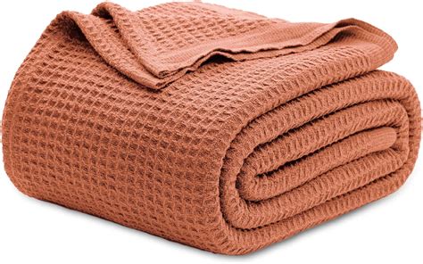 Amazon Bedsure Cotton Blanket King Size For Bed Waffle