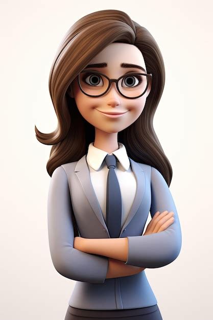 3d Character Business Woman Premium Ai Generated Image