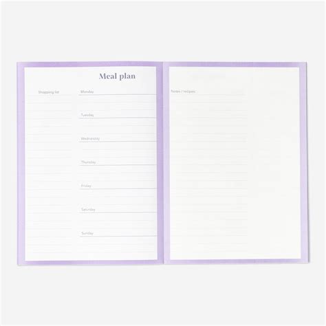 Purple Meal Planner A5 English Flying Tiger Copenhagen