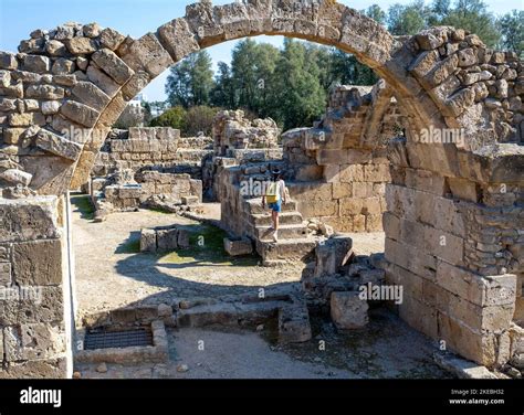 The Remains Of Saranta Kolones Castle Paphos Archaeological Park