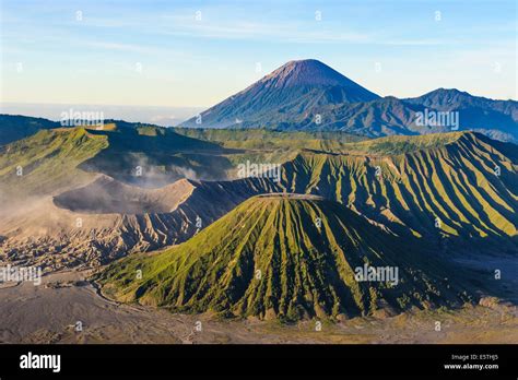 Mount Bromo volcanic crater at sunrise, Bromo Tengger Semeru National ...