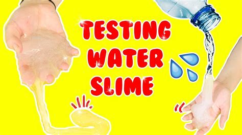 Water Slime Test No Glue No Borax Slime Slimeatory 121 Youtube