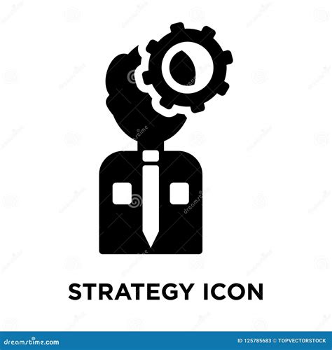 Vector Del Icon De La Estrategia Aislado En El Fondo Blanco Concep