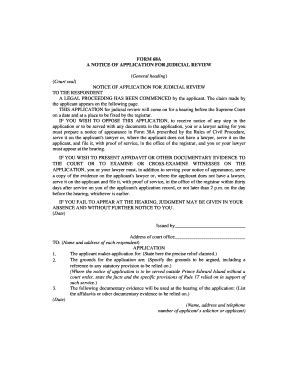 Fillable Online Gov Pe FORM 68A A NOTICE OF APPLICATION FOR JUDICIAL