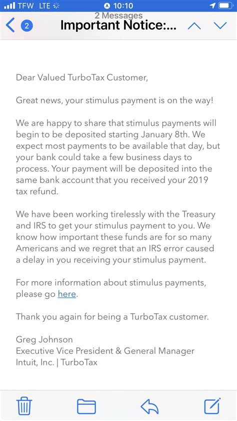 Update From Turbotax Stay Positive Stimulus Checks Are Still Rolling